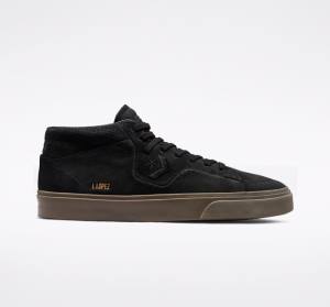 Converse CONS Louie Lopez Pro Nubuck Leather Skate Shoes Black / Light Brown | CV-243GDV