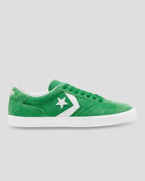 Converse Checkpoint Pro Pigskin Suede Low Tops Shoes Green | CV-389JAF