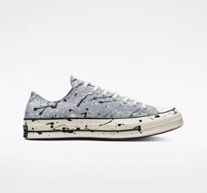 Converse Chuck 70 Archive Paint Splatter Low Tops Shoes Grey / Black / White | CV-479ZAX