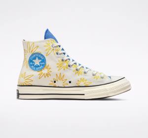 Converse Chuck 70 Sunny Floral High Tops Shoes Blue | CV-026RJH