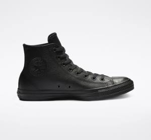 Converse Chuck Taylor All Star Leather High Tops Shoes Black | CV-281CVM