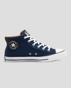 Converse Chuck Taylor All Star Street High Tops Shoes Blue | CV-902ENF