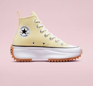 Converse Run Star Hike Platform Seasonal Color High Tops Shoes Lemon / Black / White | CV-740QVP