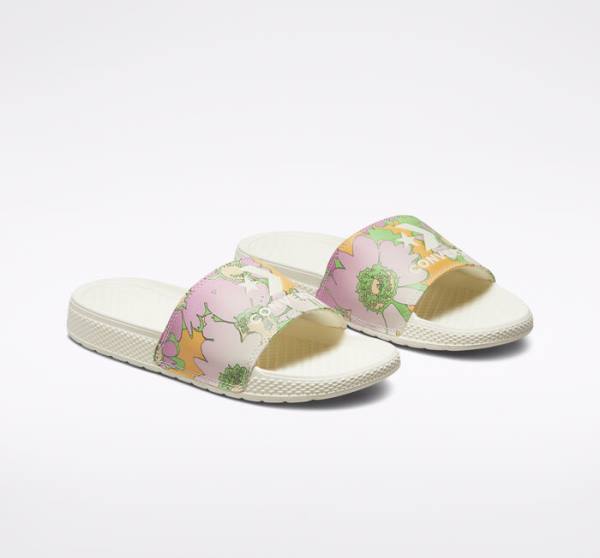 Converse All Star Slide Crafted Florals Sandals Mango / Pink | CV-296SEM