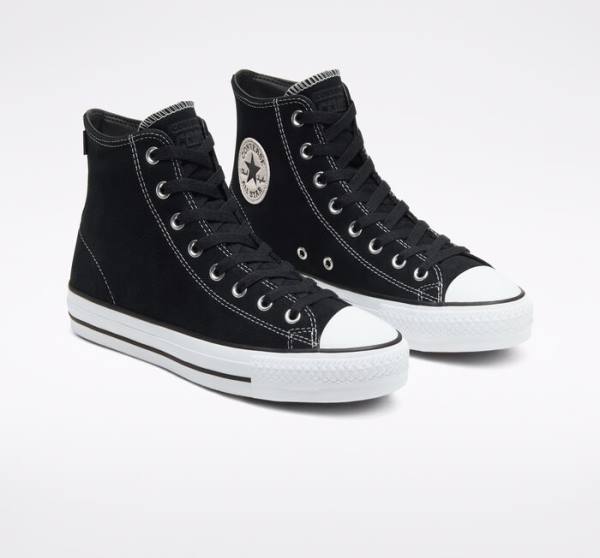 Converse CONS Chuck Taylor All Star Pro Suede Skate Shoes Black / White | CV-765UVC