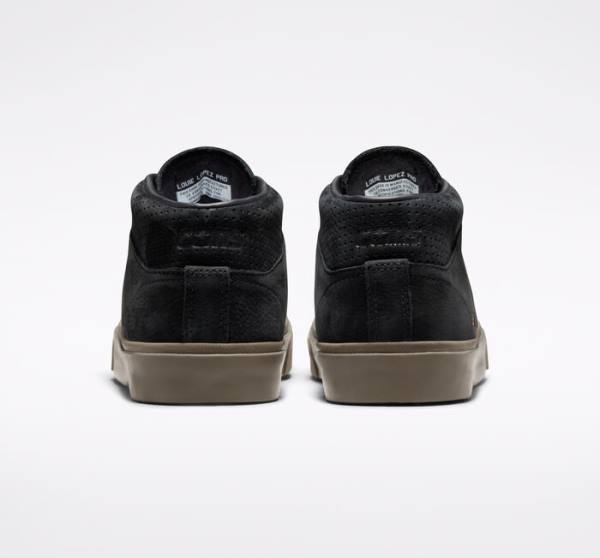 Converse CONS Louie Lopez Pro Nubuck Leather Skate Shoes Black / Light Brown | CV-230LAO