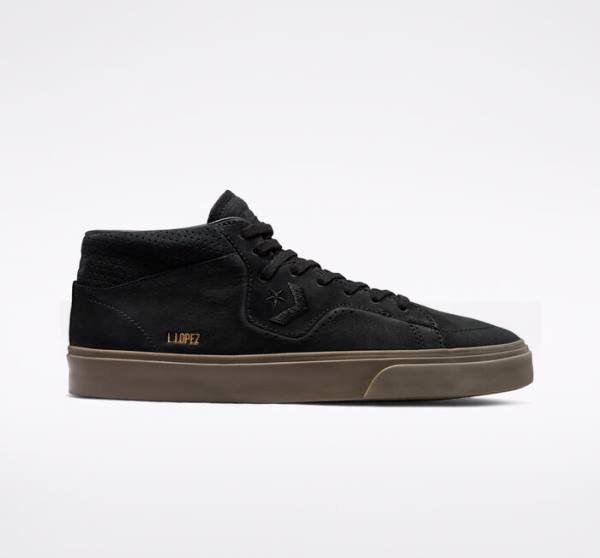 Converse CONS Louie Lopez Pro Nubuck Leather Skate Shoes Black / Light Brown | CV-230LAO