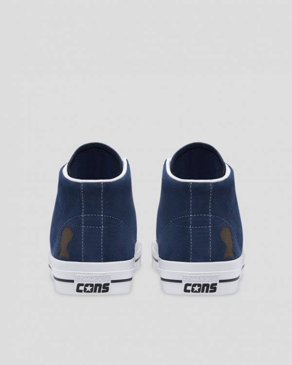 Converse CONS One Star Pro Ben Raemers Foundation High Tops Shoes Blue | CV-402YAQ