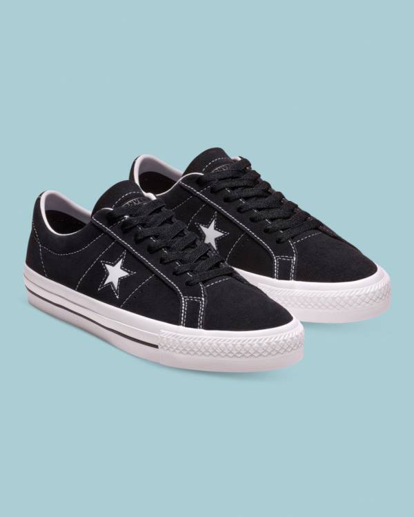 Converse CONS One Star Pro Suede Low Tops Shoes Black | CV-245HPF