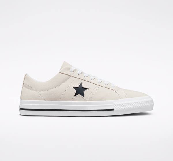 Converse CONS One Star Pro Suede Skate Shoes White / Black | CV-256GIV