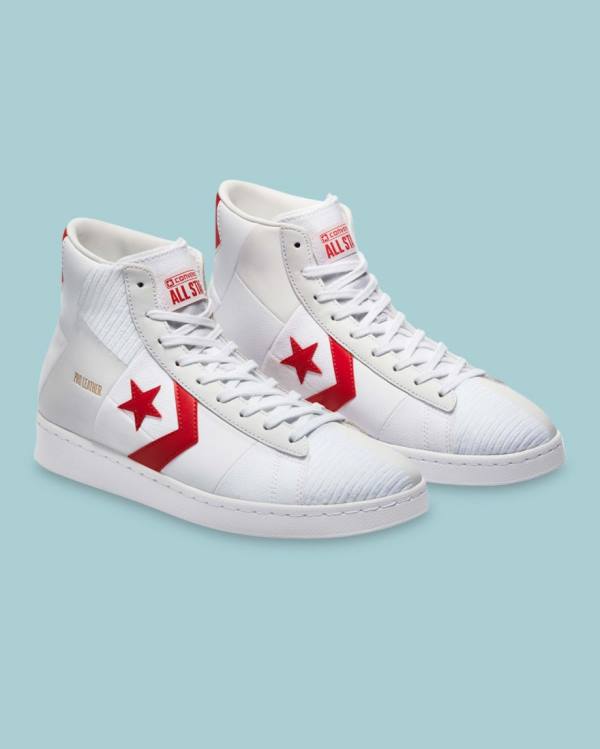 Converse Chase The Drip Pro Leather High Tops Shoes White | CV-856ZPD