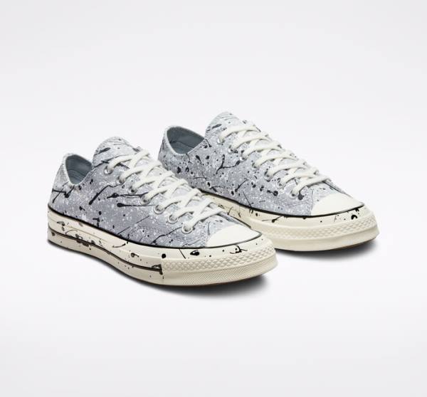 Converse Chuck 70 Archive Paint Splatter Low Tops Shoes Grey / Black / White | CV-253SVW