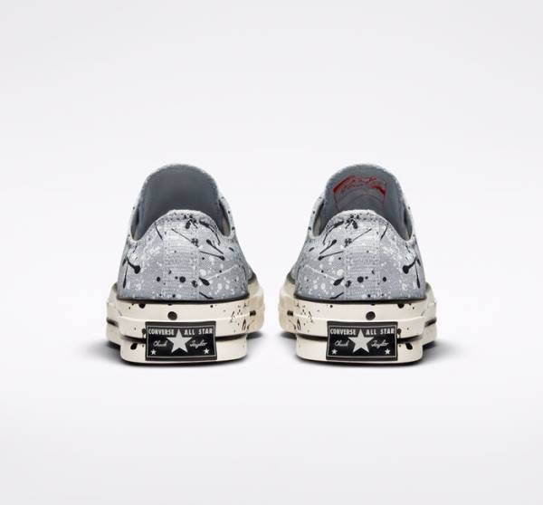 Converse Chuck 70 Archive Paint Splatter Low Tops Shoes Grey / Black / White | CV-479ZAX