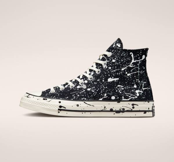 Converse Chuck 70 Archive Paint Splatter High Tops Shoes Black / Grey | CV-613TCX