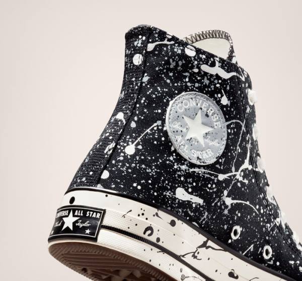 Converse Chuck 70 Archive Paint Splatter High Tops Shoes Black / Grey | CV-613TCX