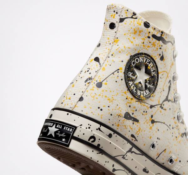 Converse Chuck 70 Archive Paint Splatter High Tops Shoes Black | CV-930PKB