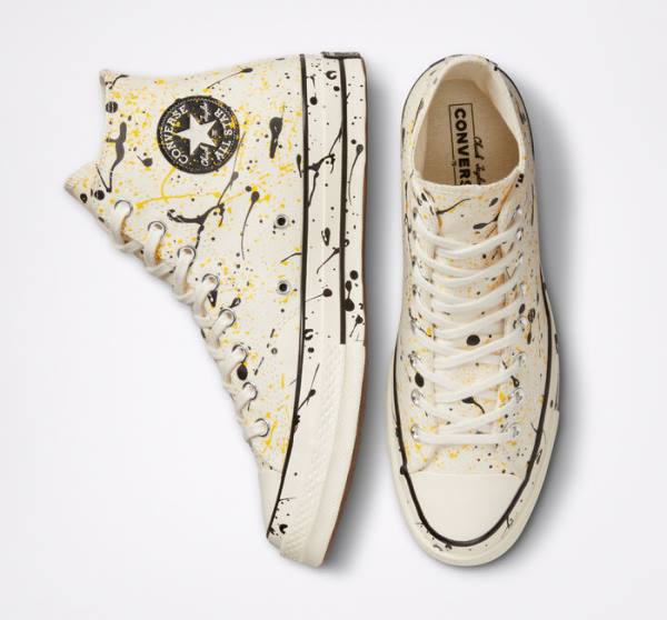 Converse Chuck 70 Archive Paint Splatter High Tops Shoes Black | CV-930PKB