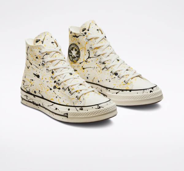 Converse Chuck 70 Archive Paint Splatter High Tops Shoes Black | CV-930PKB