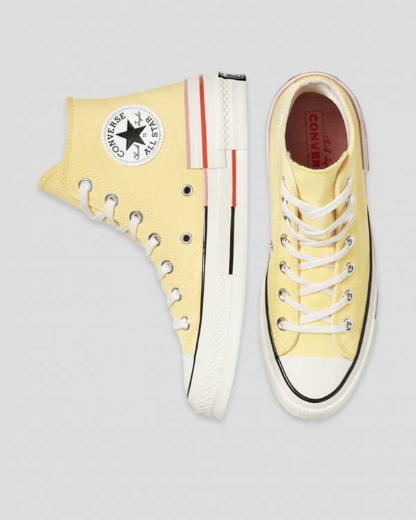 Converse Chuck 70 Colour Block High Tops Shoes Yellow | CV-203QMZ