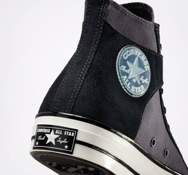 Converse Chuck 70 Crafted Canvas High Tops Shoes Black / White | CV-156KNV