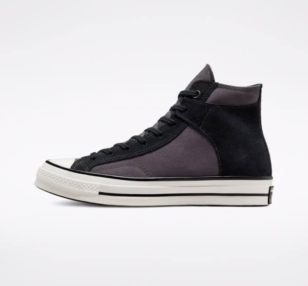 Converse Chuck 70 Crafted Canvas High Tops Shoes Black / White | CV-645JNU