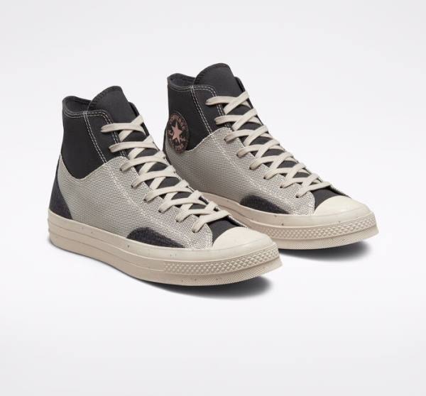 Converse Chuck 70 Crafted Canvas High Tops Shoes Brown | CV-698KDU