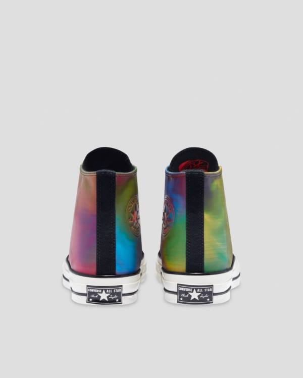 Converse Chuck 70 Iridescent High Tops Shoes Black | CV-129QDK