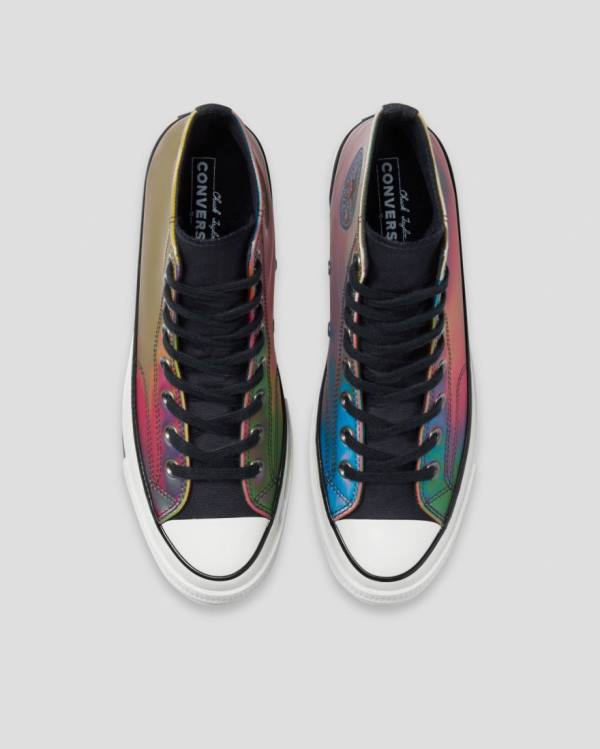 Converse Chuck 70 Iridescent High Tops Shoes Black | CV-923UGY