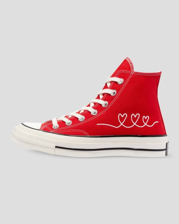 Converse Chuck 70 Love Thread High Tops Shoes Red | CV-934NOJ