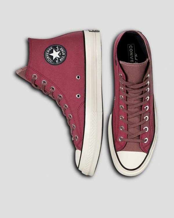 Converse Chuck 70 Natural Dye High Tops Shoes Burgundy | CV-654JQO