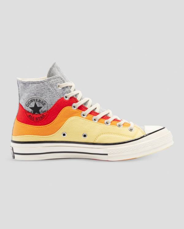 Converse Chuck 70 Nor\'Easter Felted Layered High Tops Shoes Grey Red Yellow | CV-941OGZ