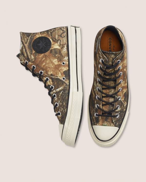 Converse Chuck 70 Realtree Edge Camo Print Utility High Tops Shoes Brown | CV-387DXO