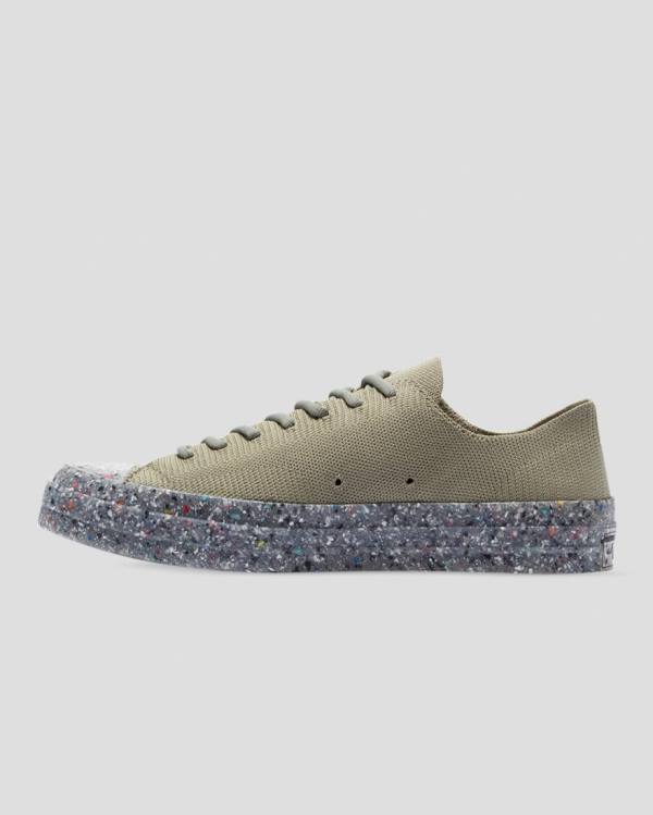 Converse Chuck 70 Renew Knit Low Tops Shoes Green | CV-348HMO