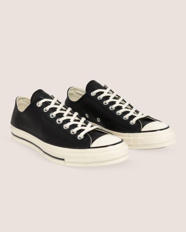 Converse Chuck 70 Seasonal Leather Low Tops Shoes Black | CV-839XZW