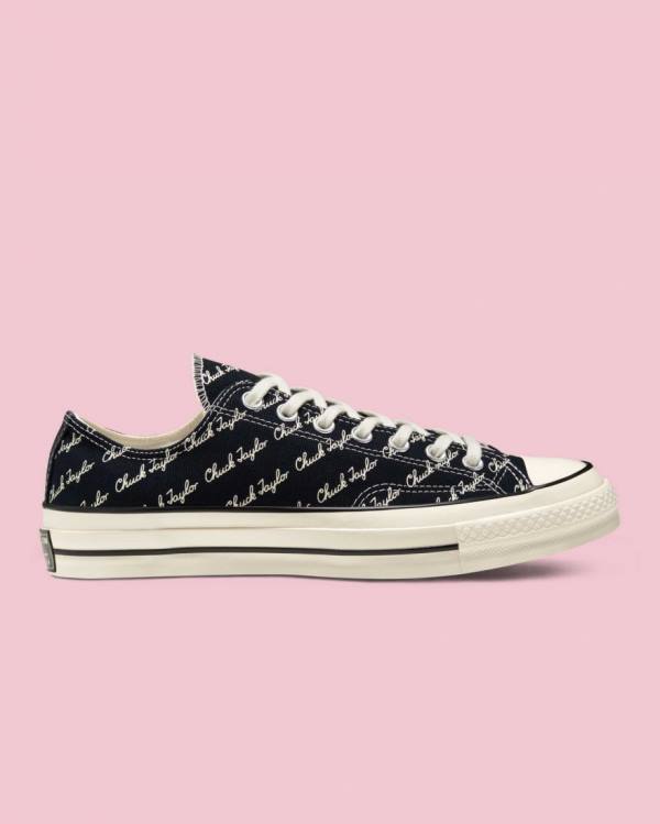 Converse Chuck 70 Signature Low Tops Shoes Black | CV-145IEP