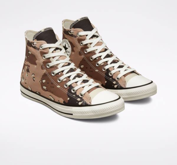 Converse Chuck Taylor All Star Archive Camo High Tops Shoes Brown / Black | CV-954UXP