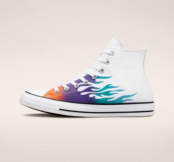 Converse Chuck Taylor All Star Archive Prints High Tops Shoes White / Blue / Turquoise | CV-243MDO