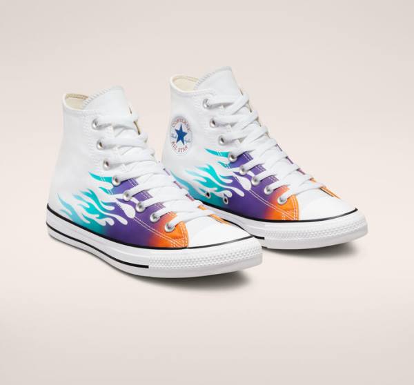 Converse Chuck Taylor All Star Archive Prints High Tops Shoes White / Blue / Turquoise | CV-960IBN