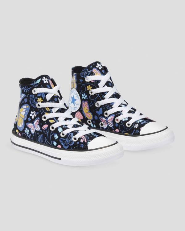 Converse Chuck Taylor All Star Butterfly Fun High Tops Shoes Black | CV-768TVU