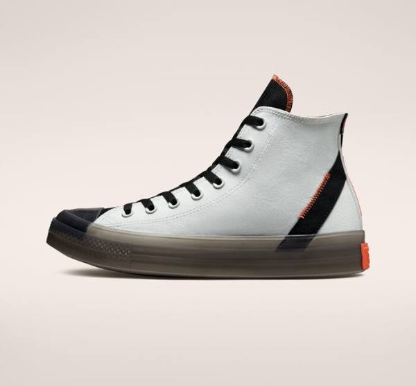 Converse Chuck Taylor All Star CX Stretch Canvas High Tops Shoes Light Silver / Black / Mango | CV-637PLT