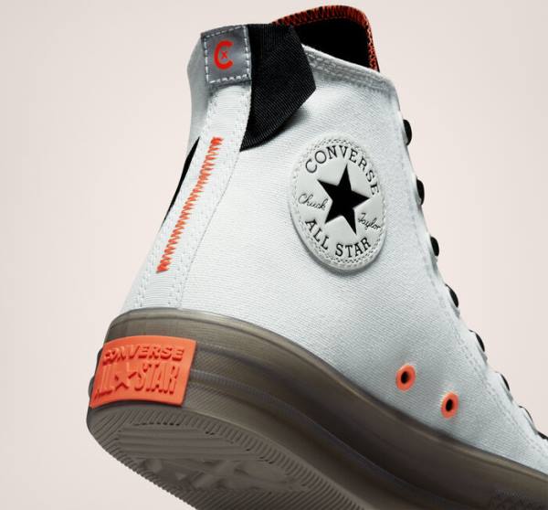 Converse Chuck Taylor All Star CX Stretch Canvas High Tops Shoes Light Silver / Black / Mango | CV-637PLT