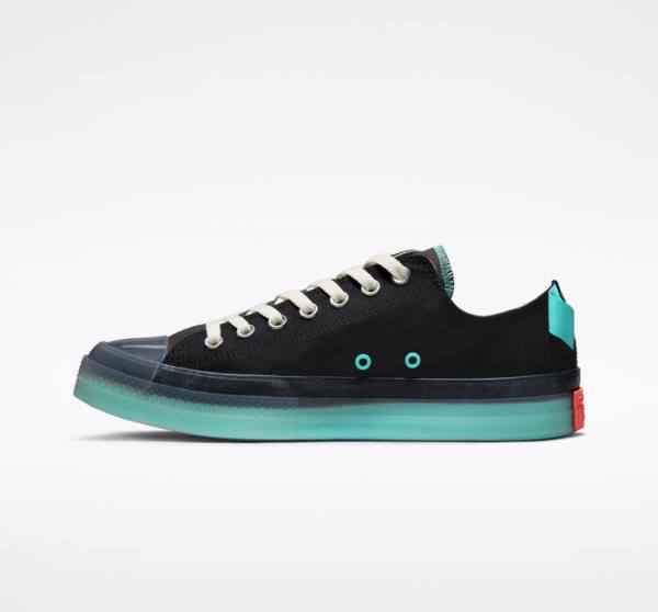 Converse Chuck Taylor All Star CX Stretch Canvas Low Tops Shoes Black / Turquoise | CV-847GTH