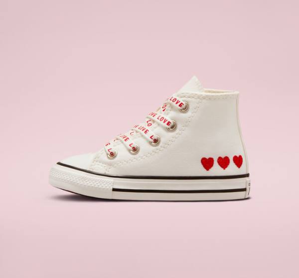 Converse Chuck Taylor All Star Crafted with Love High Tops Shoes White / Red | CV-571OWC