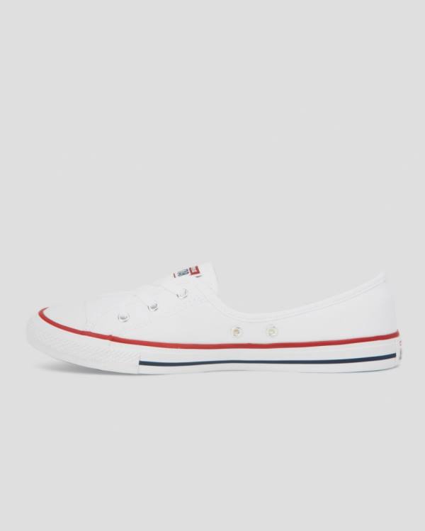 Converse Chuck Taylor All Star Dainty Ballet Lace Slip Low Tops Shoes White | CV-204QYS