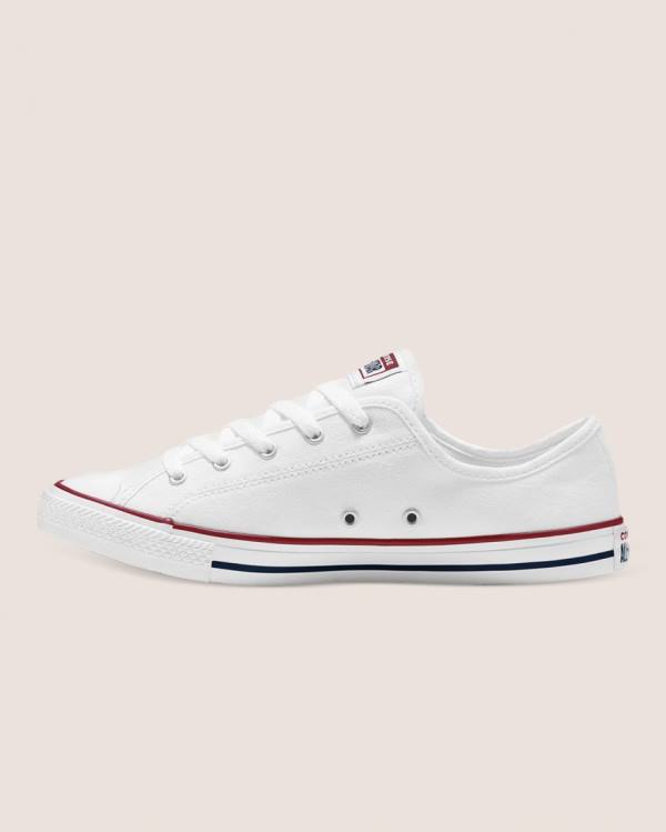 Converse Chuck Taylor All Star Dainty Basic Canvas Low Tops Shoes White | CV-418QLU