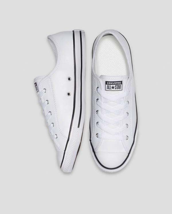 Converse Chuck Taylor All Star Dainty Leather Low Tops Shoes White | CV-310JAV