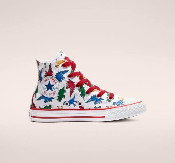 Converse Chuck Taylor All Star Dinoverse High Tops Shoes White / Red / Blue | CV-306UNJ