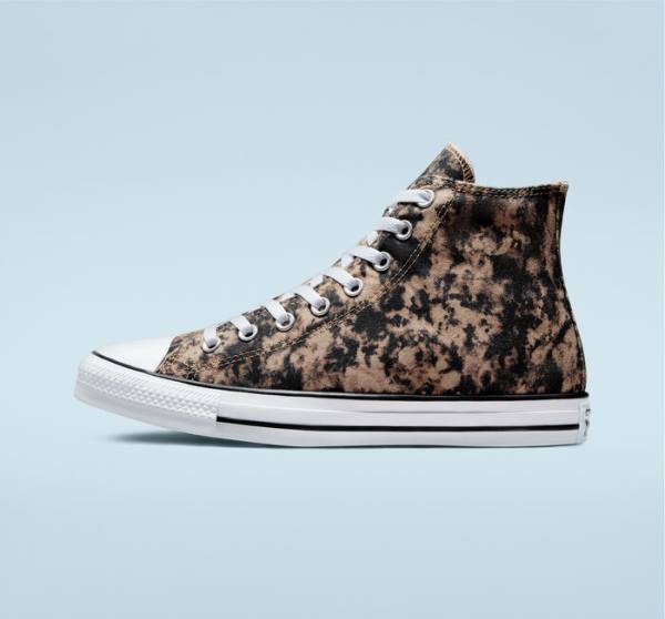 Converse Chuck Taylor All Star Dip Dye High Tops Shoes Black / White | CV-108GKS