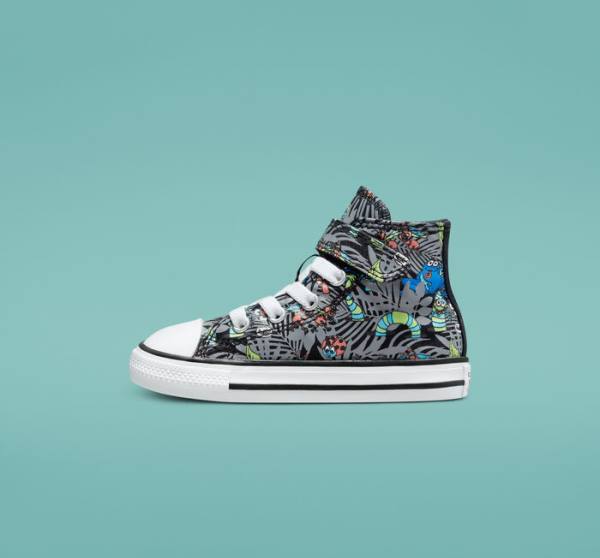 Converse Chuck Taylor All Star Easy-On Plants High Tops Shoes Black / Light Green / White | CV-643BKX