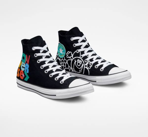 Converse Chuck Taylor All Star Floral High Tops Shoes Black / White / Light | CV-716ANO